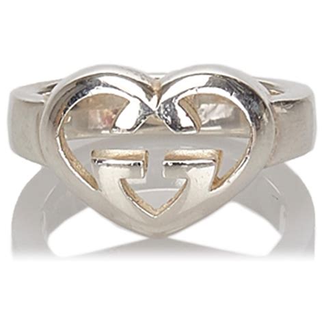 bague gucci femme coeur|Bague Gucci Heart avec détail GG en Argent 925 .